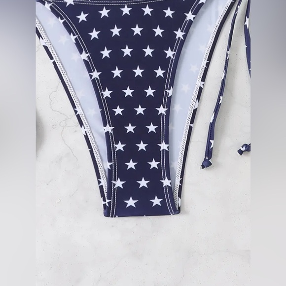 New Stars & Stripes bikini set women’s bathing suit swimsuit size Small - Picture 3 of 4